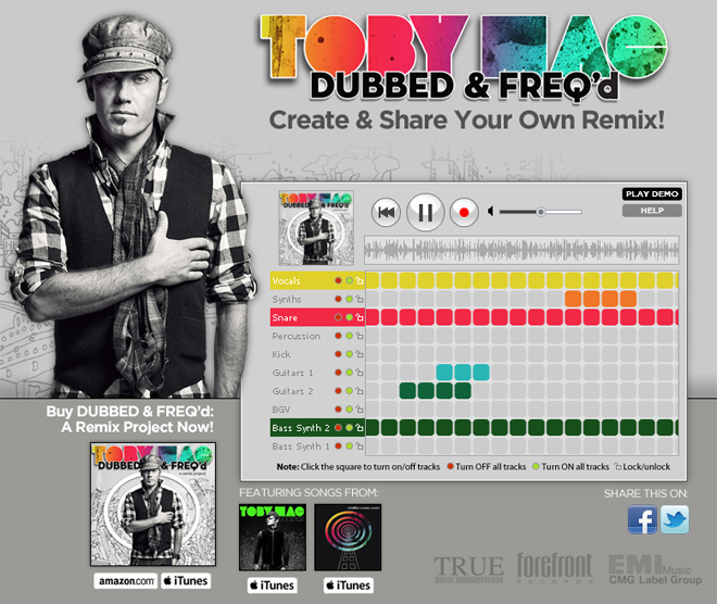 tobymac Create Your Own Remix with the Metablocks Remix Widget