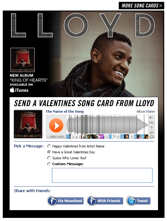 Lloyd Song Card - Interscope