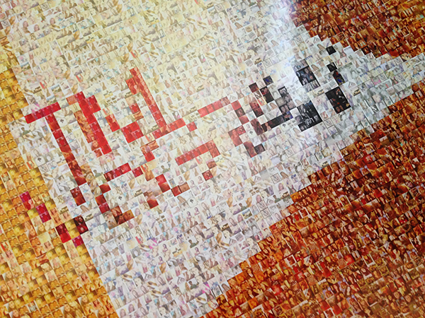 photo of a large twitter mosaic poster
