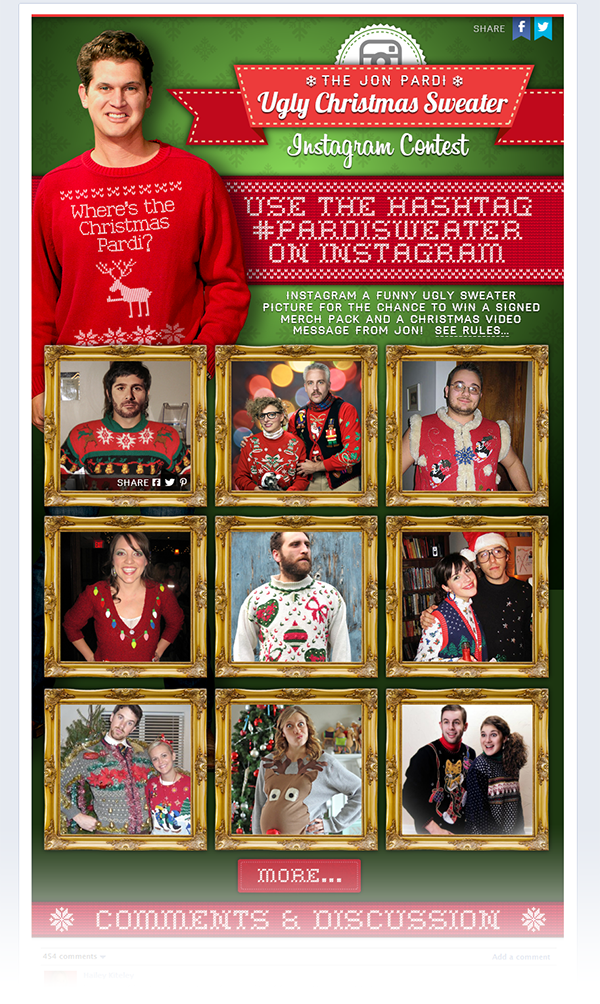 600pardi Application Spotlight: Jon Pardi Ugly Sweater Contest